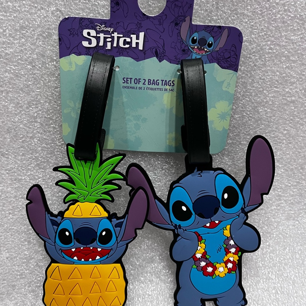 Disney Stitch Blue luggage Bag Tags Set
